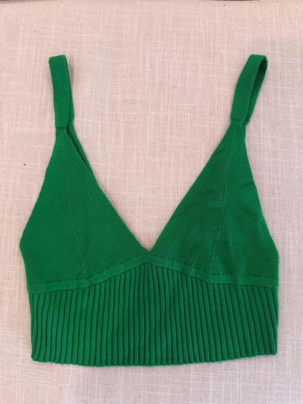 Uncle Studios Knit Bralette in Green